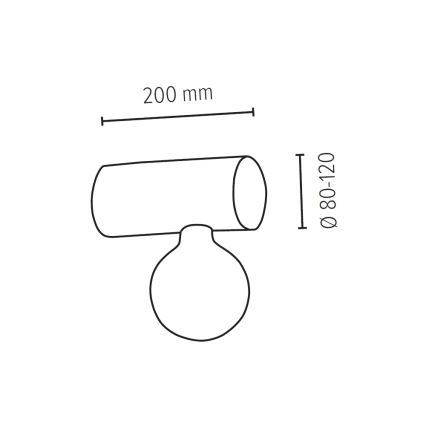Aplique de pared TRABO 1xE27/25W/230V pino - certificado FSC