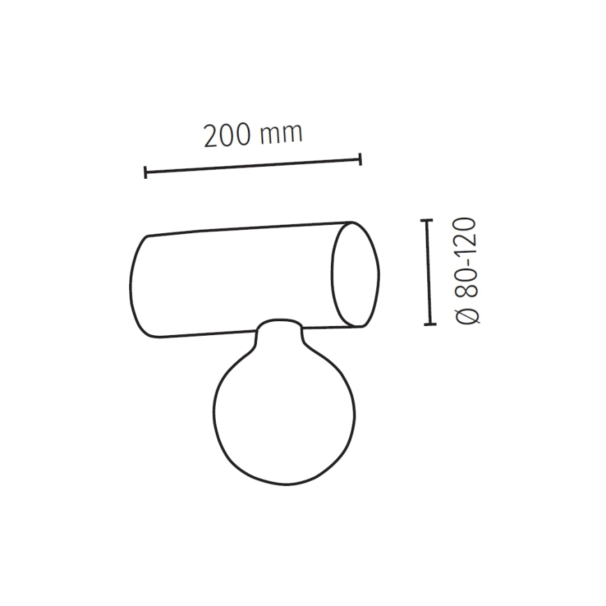 Aplique de pared TRABO 1xE27/25W/230V pino - certificado FSC