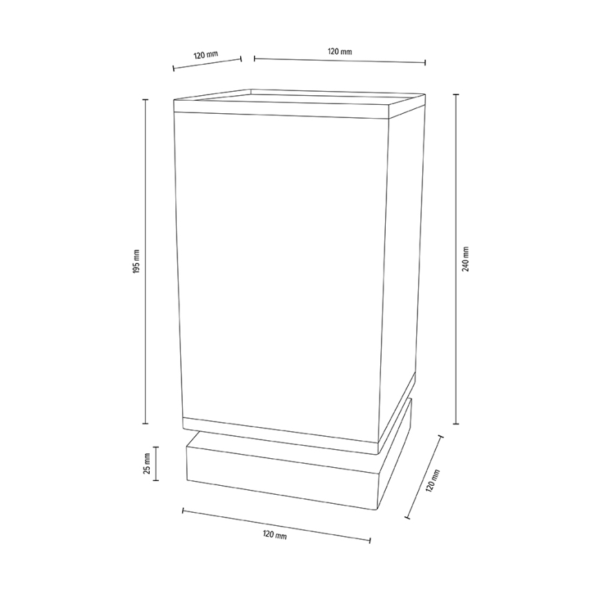 Lámpara de mesa FIRE 1xE27/25W/230V pino/beige - certificado FSC
