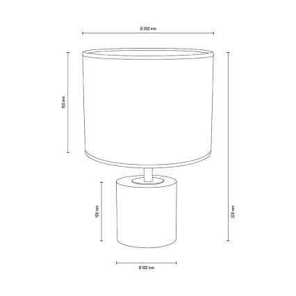 Lámpara de mesa KRETA 1xE27/25W/230V pino/blanco - Certificado FSC