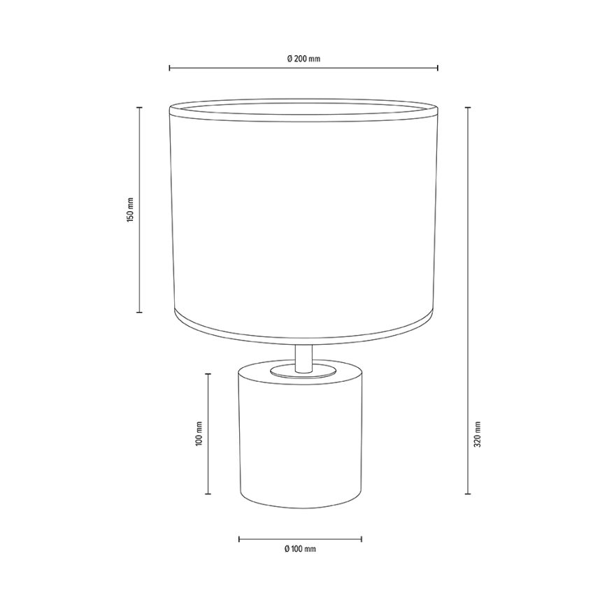 Lámpara de mesa KRETA 1xE27/25W/230V pino/beige - Certificado FSC