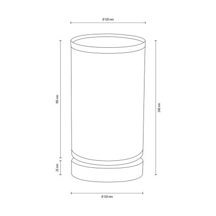 Lámpara de mesa FIRE 1xE27/25W/230V pino/negro - certificado FSC