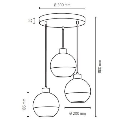 Vidrio de recambio LINEA diá. 20 cm