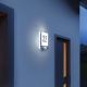 STEINEL 010454 - Lámpara LED con sensor para exterior L220LED LED/7,5W acero inoxidable IP44