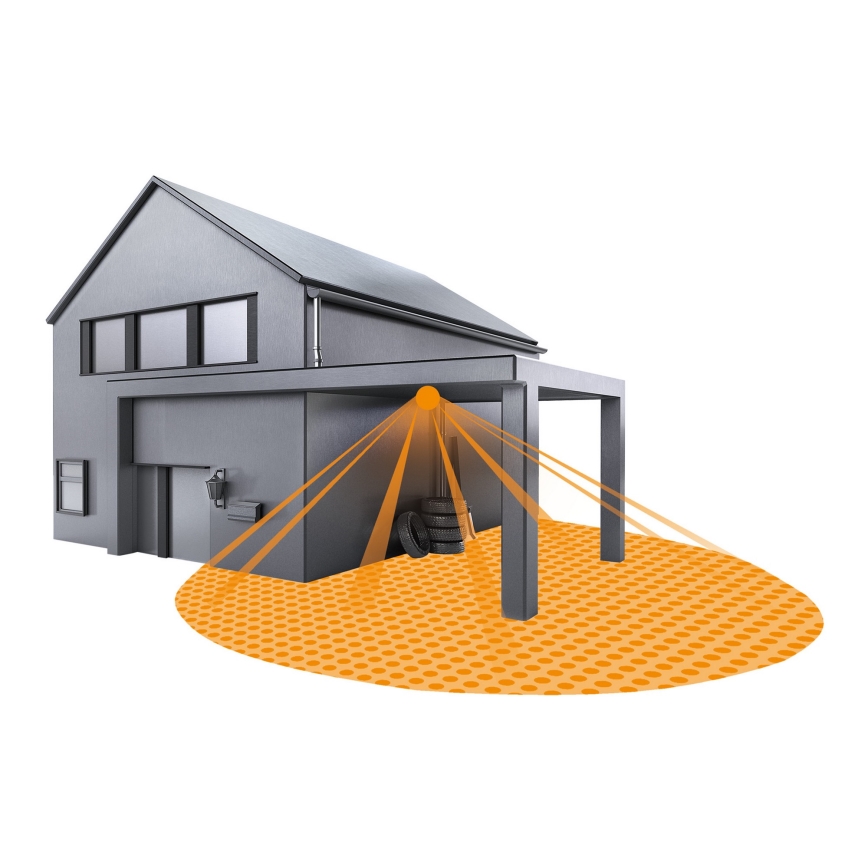 STEINEL 032852 - Sensor de movimiento empotrable exterior IS360-1DE negro IP54