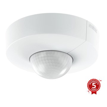 STEINEL 033446 - Sensor de movimiento exterior IS 3360 COM1 blanco IP54