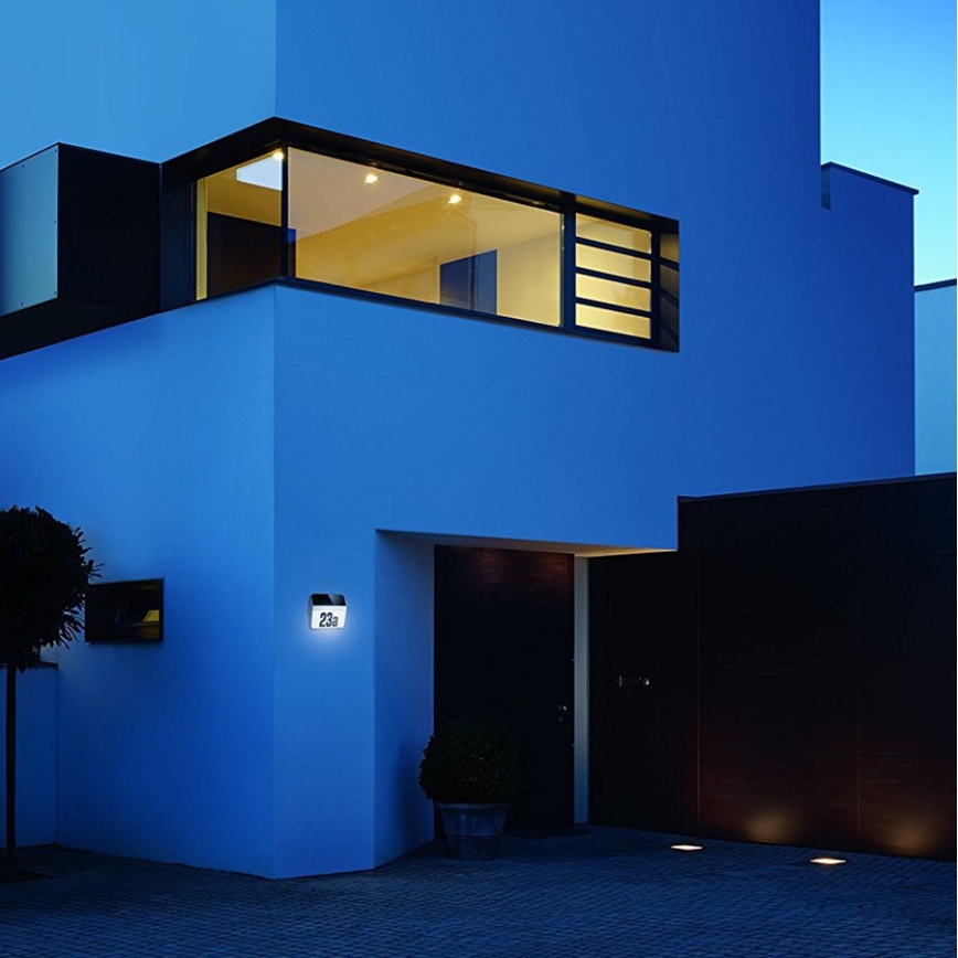 STEINEL 035730 - Número de casa LED solar XSolar LH-N LED/0,03W IP44 2500 mAh