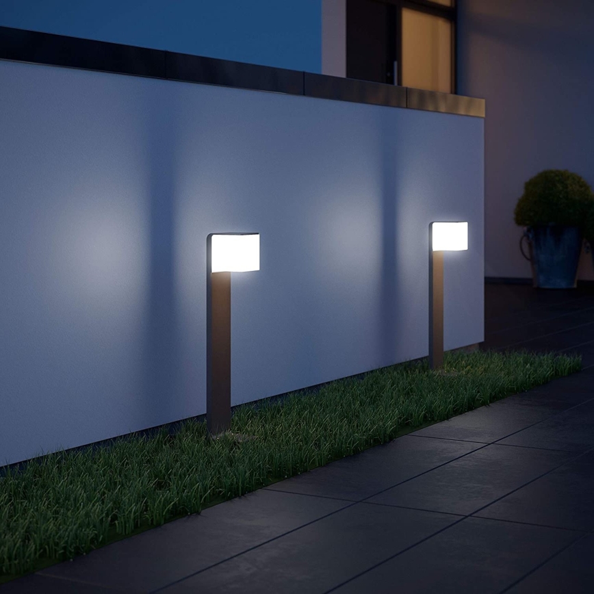 Steinel 055479 - Lámpara LED regulable de exterior con sensor CUBO LED/9,5W/230V IP44 antracita