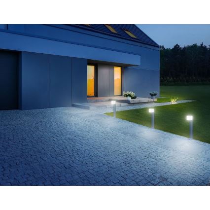 Steinel 055479 - Lámpara LED regulable de exterior con sensor CUBO LED/9,5W/230V IP44 antracita