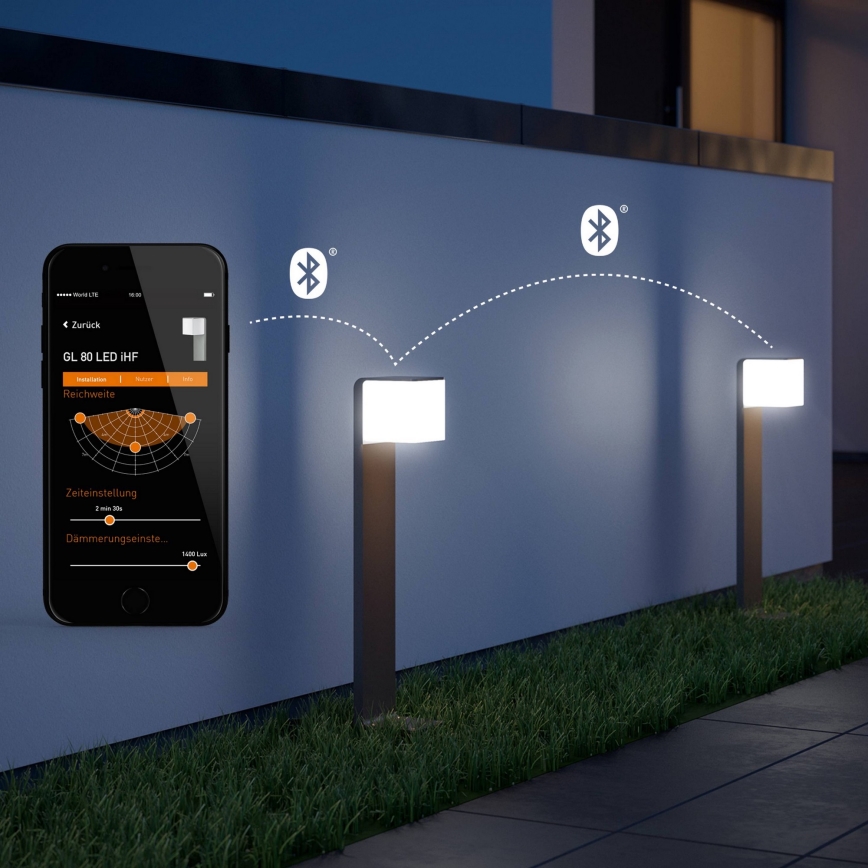 Steinel 055479 - Lámpara LED regulable de exterior con sensor CUBO LED/9,5W/230V IP44 antracita