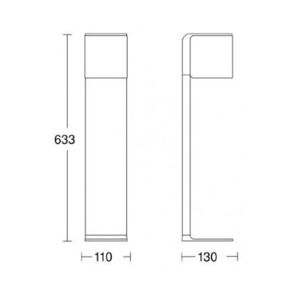 Steinel 055479 - Lámpara LED regulable de exterior con sensor CUBO LED/9,5W/230V IP44 antracita