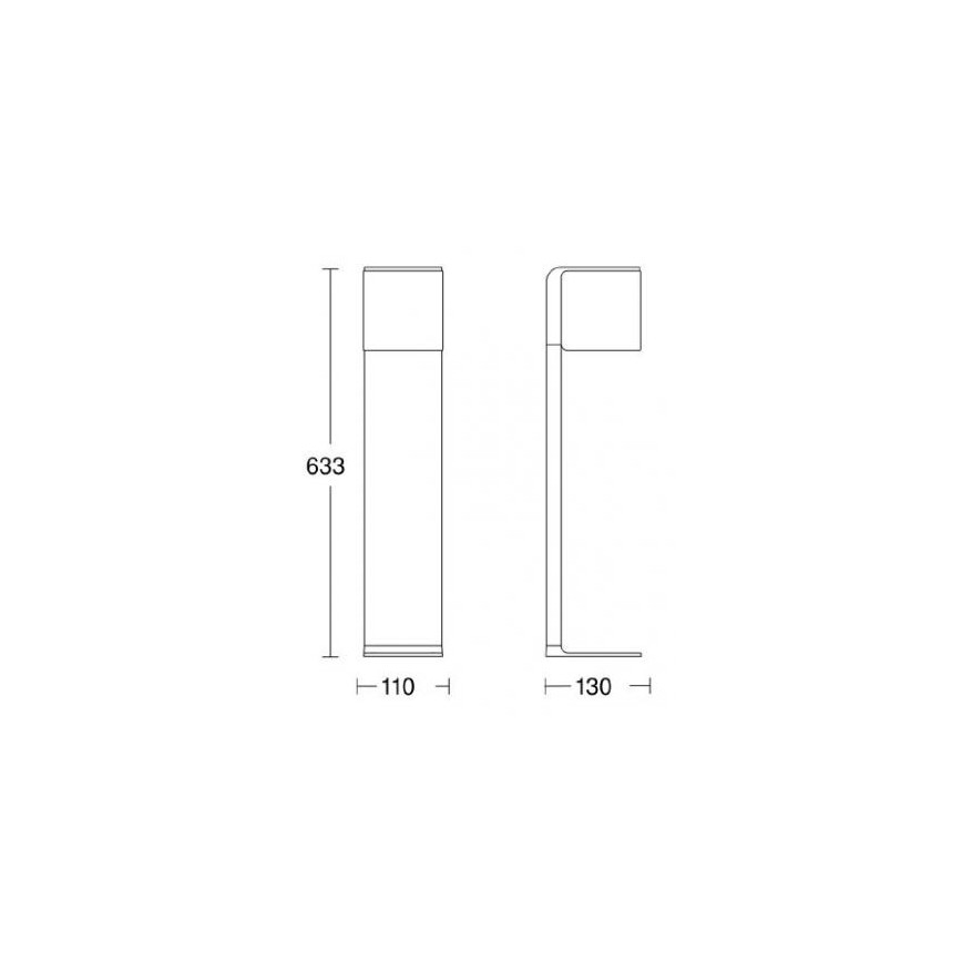 Steinel 055479 - Lámpara LED regulable de exterior con sensor CUBO LED/9,5W/230V IP44 antracita