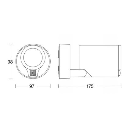 STEINEL 058630 - Aplique para exterior LED con sensor SPOT ONE 1xGU10/7W/230V IP44