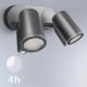 STEINEL 058654 - Aplique para exterior LED con sensor SPOT DUO 2xGU10/7,5W/230V IP44