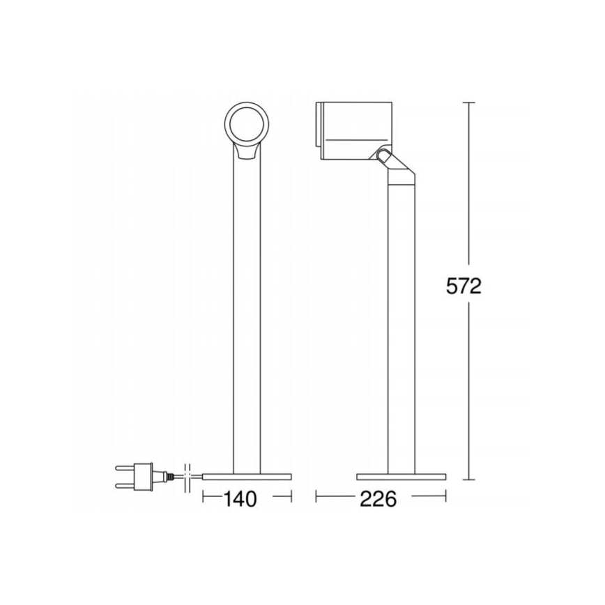 STEINEL 058661 - Lámpara de exterior LED con sensor SPOT WAY 1xGU10/7W/230V IP44