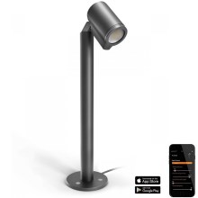 Steinel 058678 - Lámpara LED de exterior con sensor crepuscular SPOT WAY 1xGU10/7,86W/230V IP44 antracita