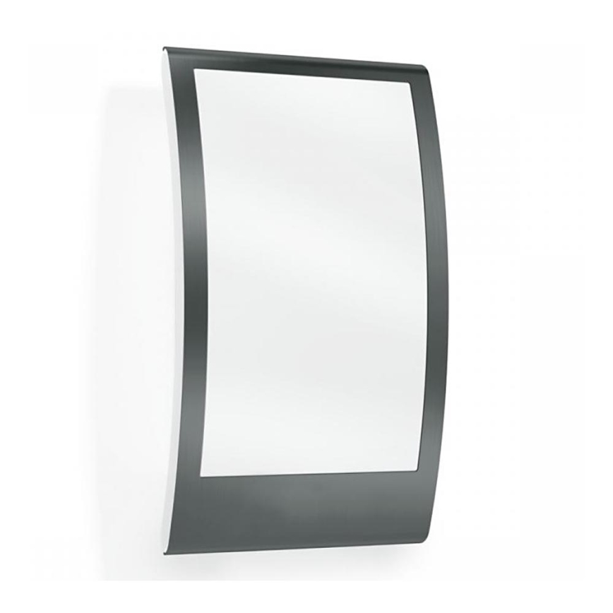Steinel 069254 - Aplique de exterior L 22 1xE27/60W/230V IP44 acero inoxidable