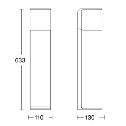 Steinel 079284 - Lámpara de exterior LED GL 80 C LED/9,1W/230V IP44 antracita