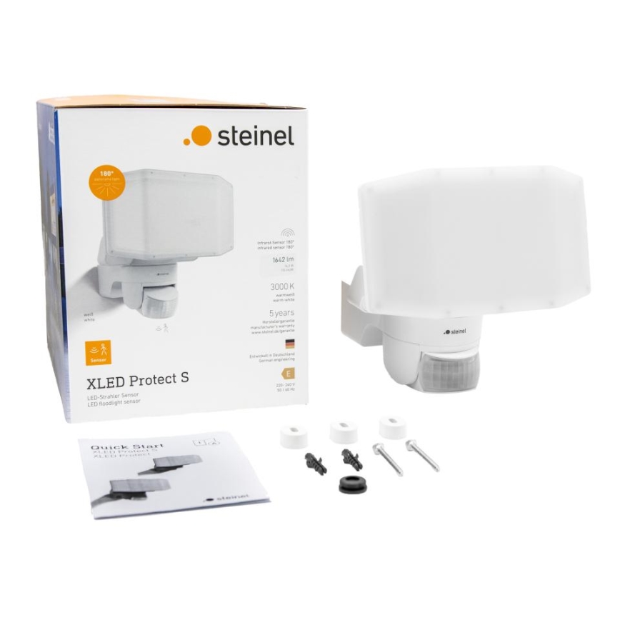 Steinel 089894 - Reflector LED con sensor XLED PROTECT LED/14,3W/230V 3000K IP54 blanco