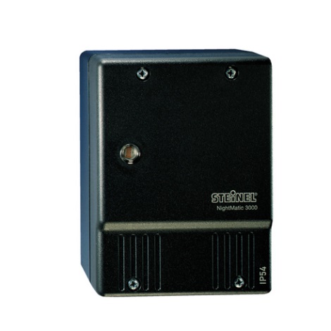 STEINEL 550516 - Interruptor crepuscular NightMatic 3000 Vario negro IP54