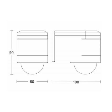 STEINEL 602710 - Sensor de pared de infrarrojos exterior IS240 antracita IP54