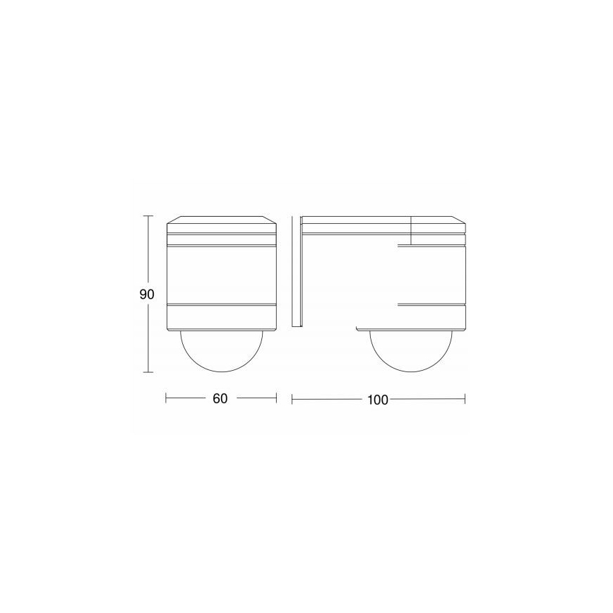 STEINEL 602710 - Sensor de pared de infrarrojos exterior IS240 antracita IP54