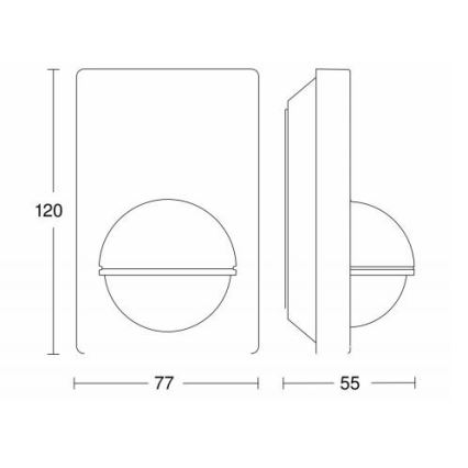 STEINEL 603113 - Sensor de movimiento para exterior IS 180-2 negro IP54