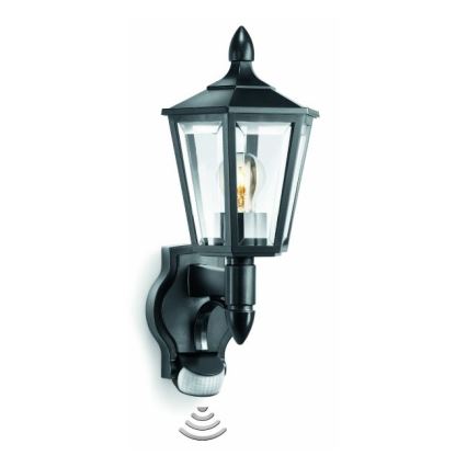 Steinel 617813 - Aplique exterior con sensor L 15 1xE27/60W/230V IP44