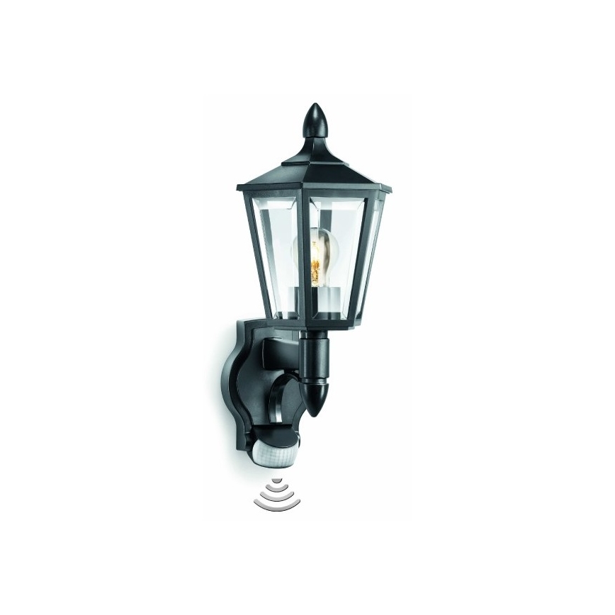 Steinel 617813 - Aplique exterior con sensor L 15 1xE27/60W/230V IP44