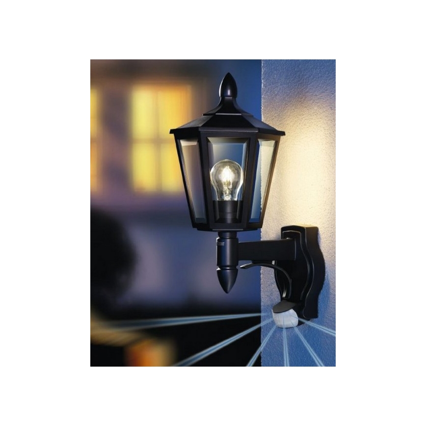 Steinel 617813 - Aplique exterior con sensor L 15 1xE27/60W/230V IP44