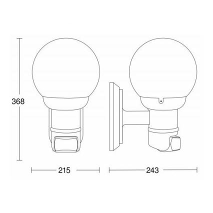 STEINEL 634315 - L 560 S Aplique con sensor exterior blanco IP44