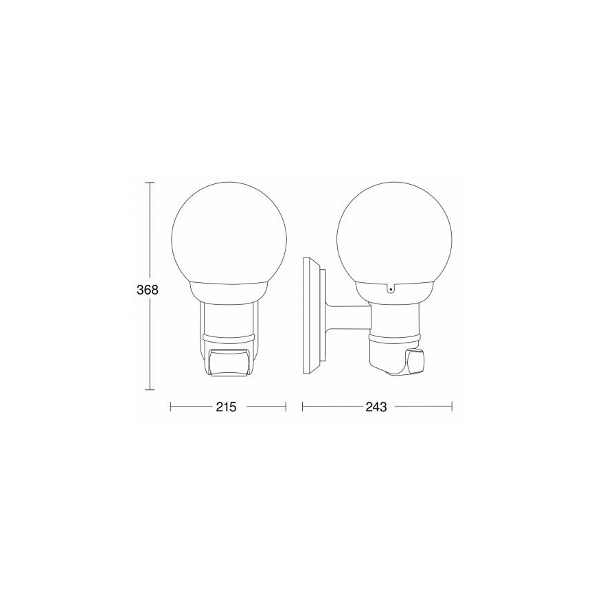 STEINEL 634315 - L 560 S Aplique con sensor exterior blanco IP44