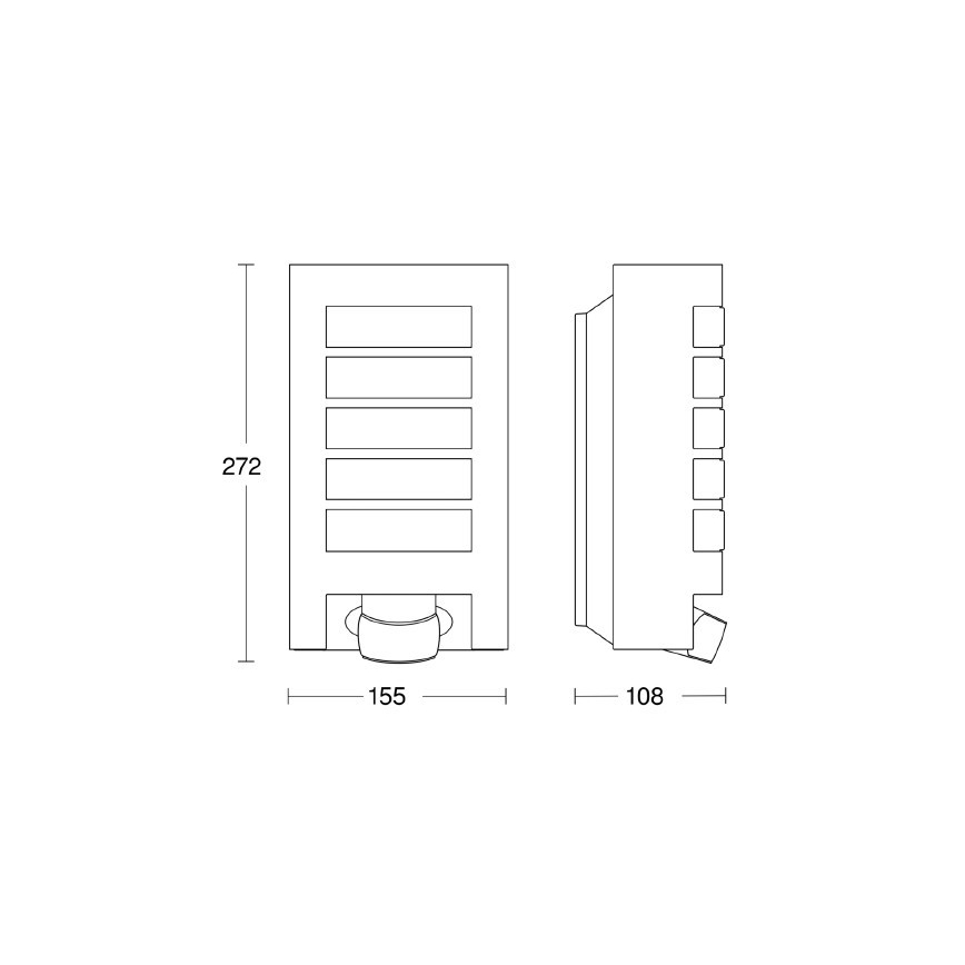 STEINEL 657819 - Lámpara de exterior con sensor L12 1xE27/60W/230V IP44