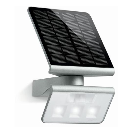STEINEL 671013 - Proyector solar LED XSolar L-S 1,2W/LED plata IP44 2500 mAh