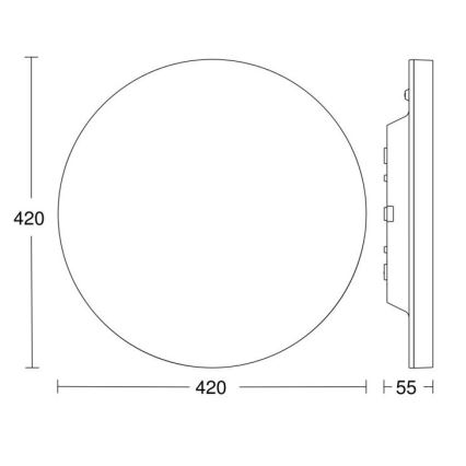 Steinel - Plafón LED regulable con sensor RSPROR30BASICSC 23,22W/230V IP40 3000K