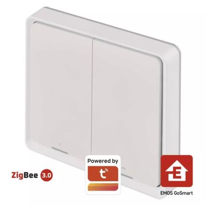 Switch 2 botones GoSmart Tuya blanco
