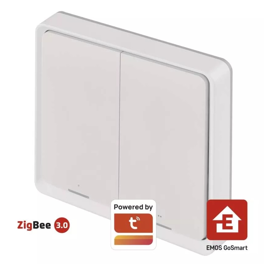 Switch 2 botones GoSmart Tuya blanco