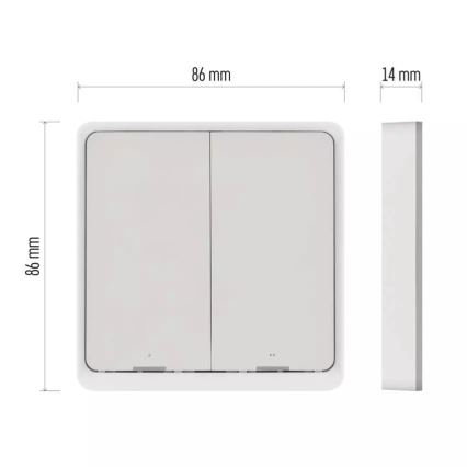 Switch 2 botones GoSmart Tuya blanco