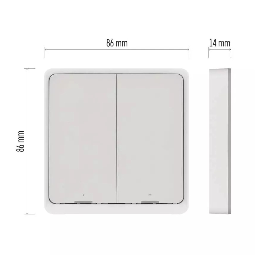Switch 2 botones GoSmart Tuya blanco