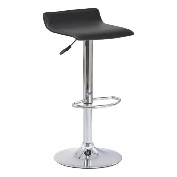 Taburete 84x40 cm negro/cromo brillante