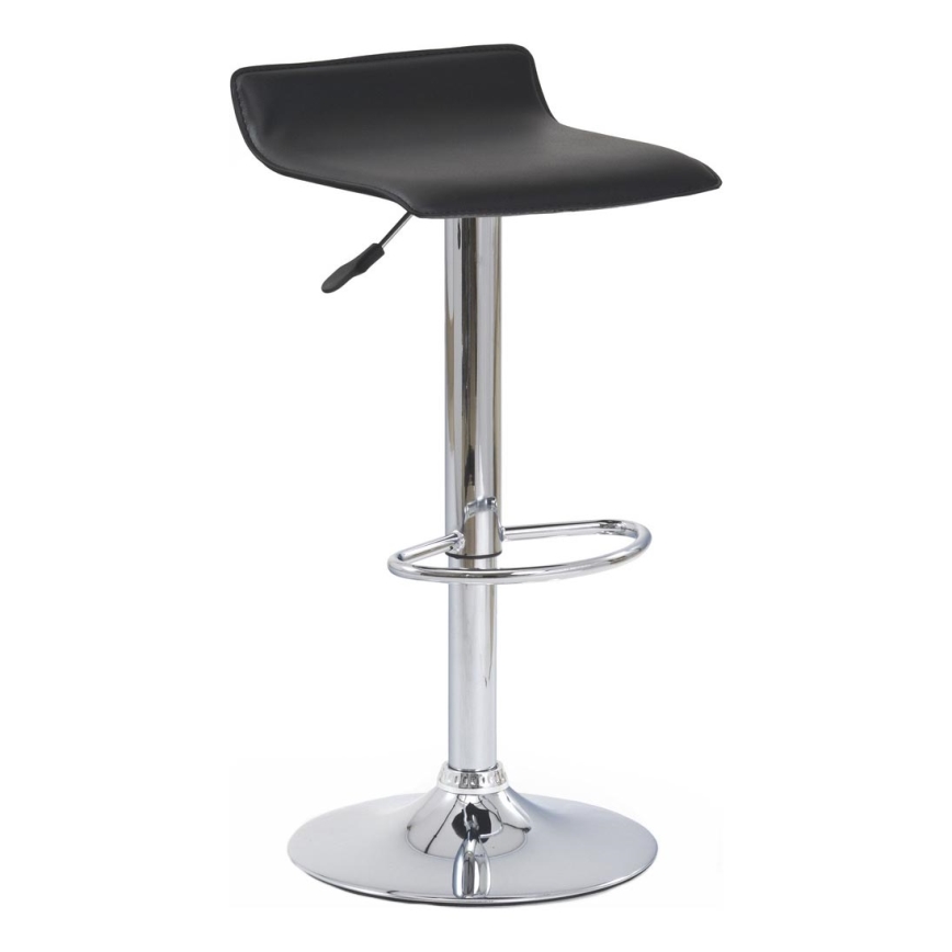 Taburete 84x40 cm negro/cromo brillante