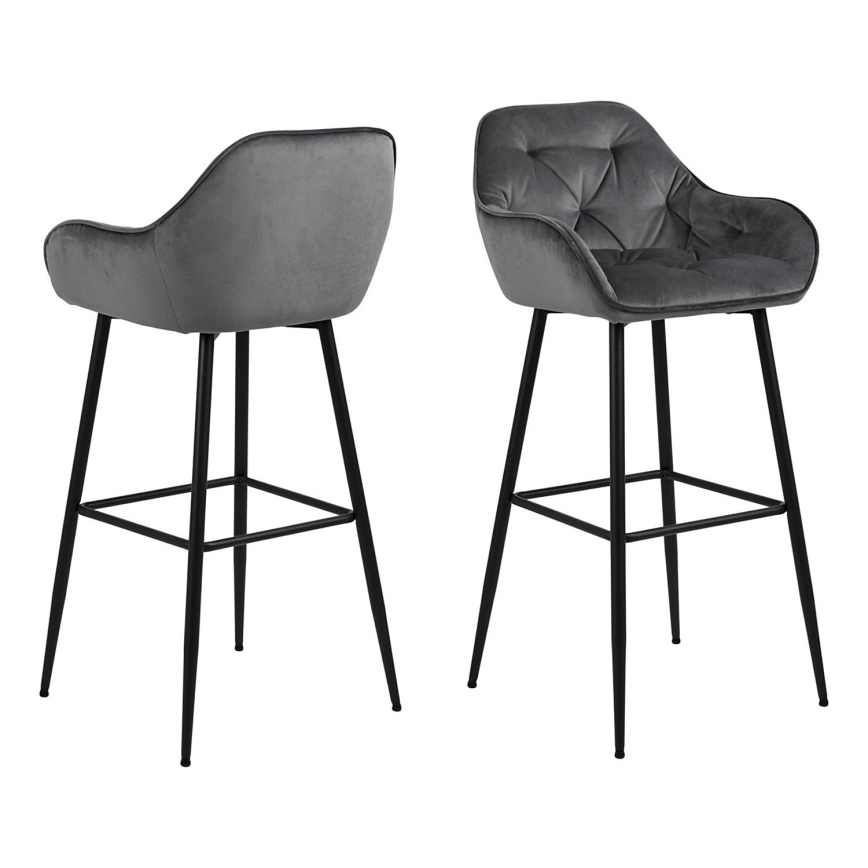 Taburete AYLIN 1 pz gris oscuro