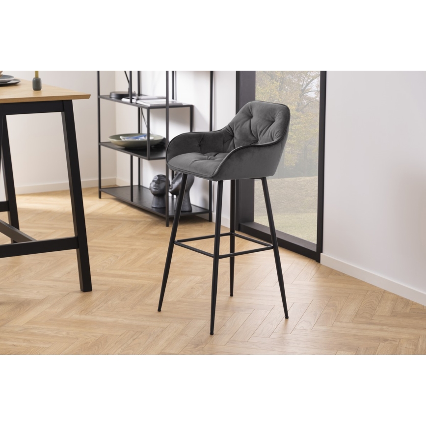 Taburete AYLIN 1 pz gris oscuro