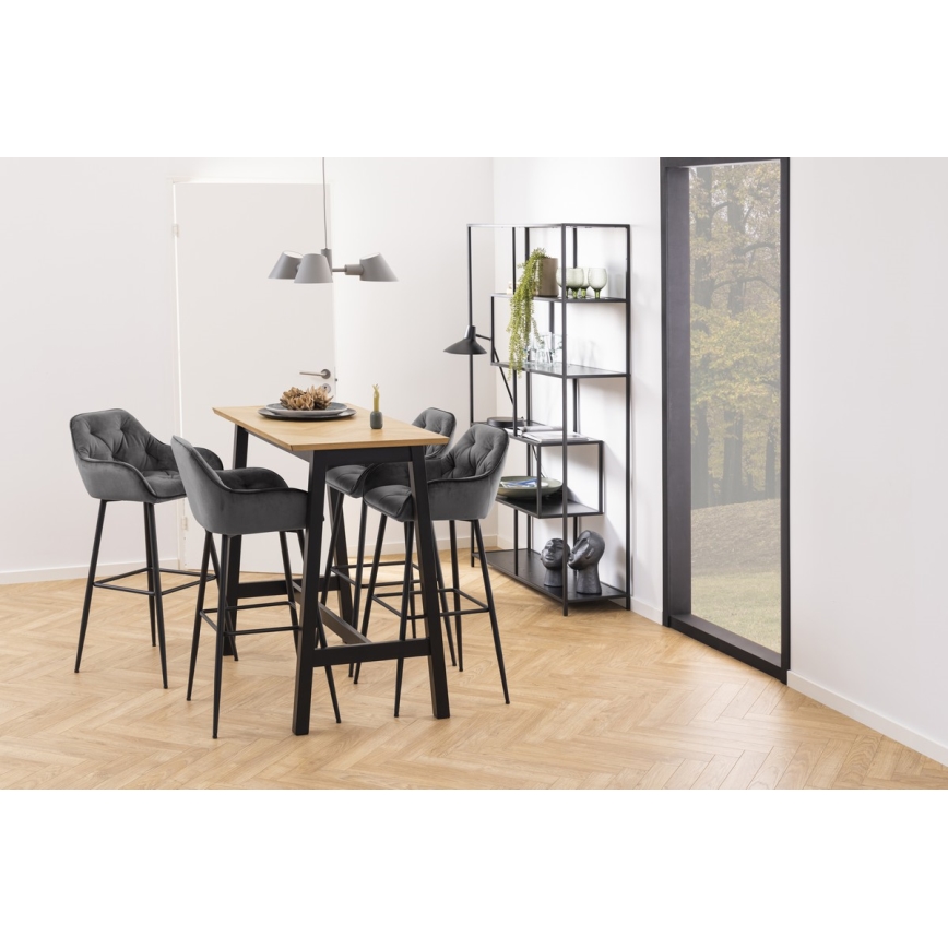 Taburete AYLIN 1 pz gris oscuro