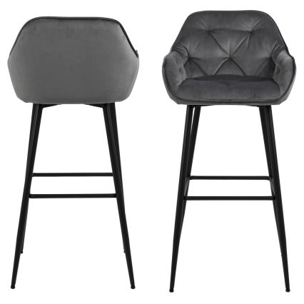 Taburete AYLIN 1 pz gris oscuro