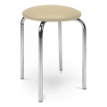 Taburete CHICO 47x41 cm beige/cromo