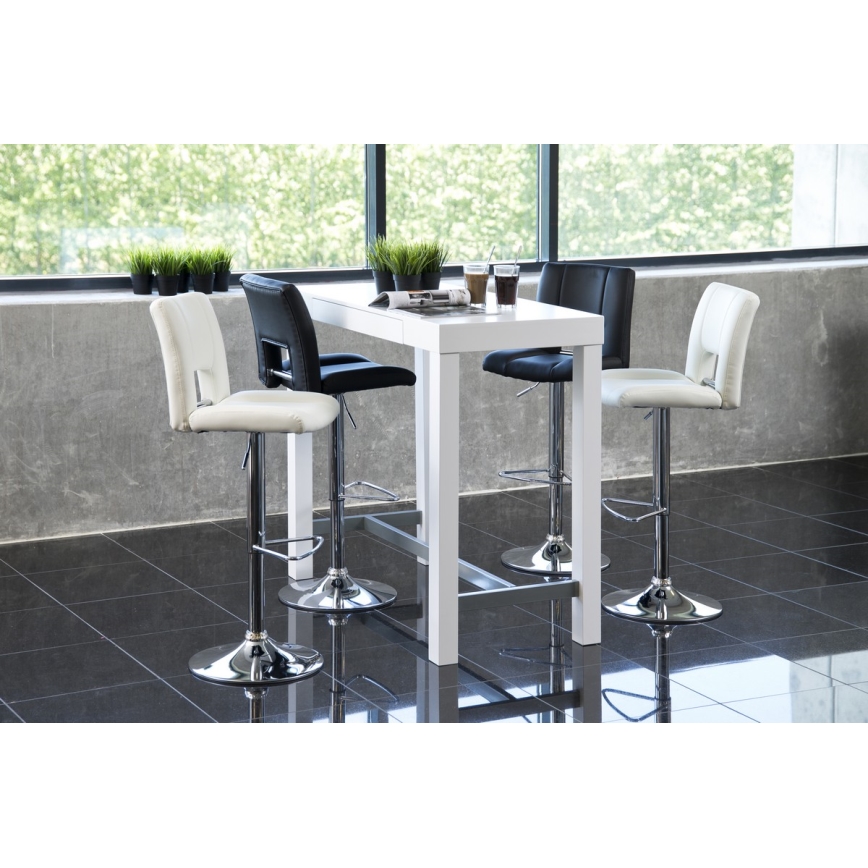 Taburete SERENA 1 pz negro/cromo mate