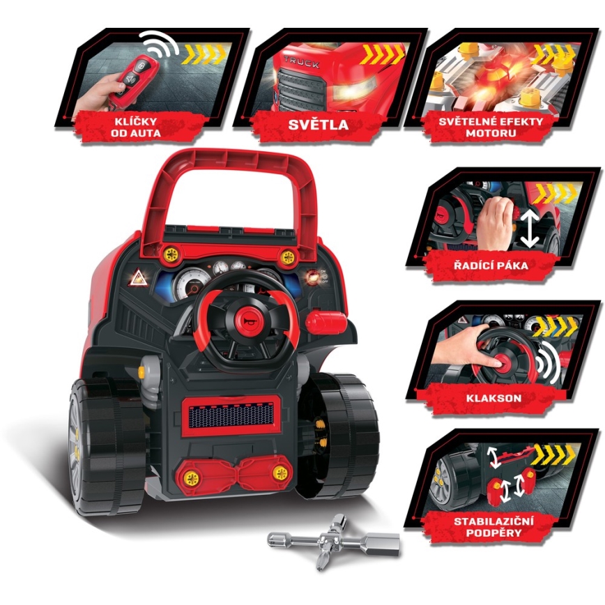 Taller de coches para niños rojo