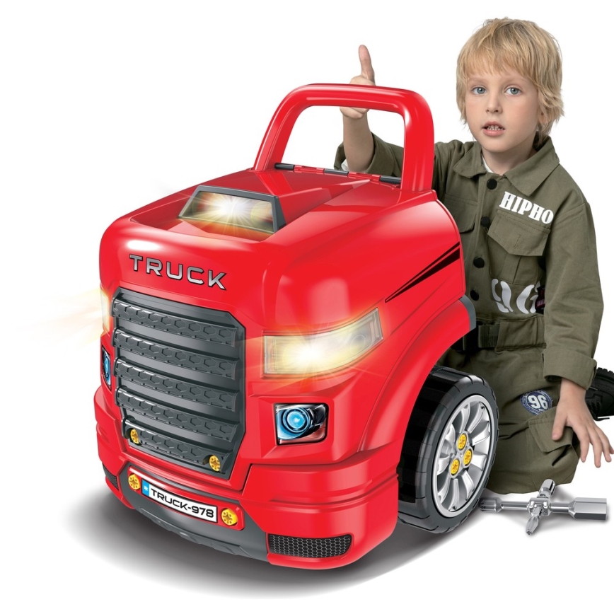 Taller de coches para niños rojo