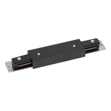 Tapa de extremo del sistema de riel con conexión de alimentación monofásica TRACER recto negro